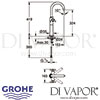 Grohe Atrio Classic Basin Mixer Crosshead XL-Size Dimensions